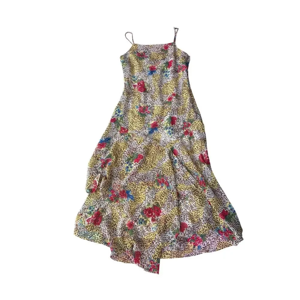 Urban Outfitters Vickie Chiffon Midi Dress Animal Floral Print XS